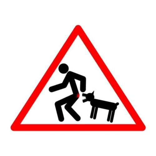 LLY-1138 Warning Car Sticker Funny Caution Wicked Dog Decals Cars Accessories PVC Auto Decorative Waterproof Sunscreen Stickers