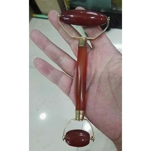 Nature manual brazil red agate jade stone facial massage With Rollers