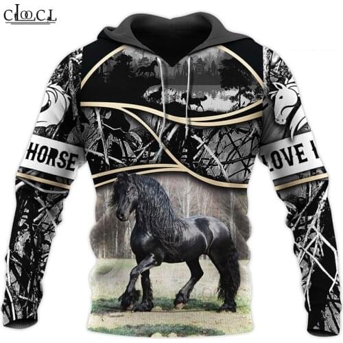HX Newest Popular Animal Horse 3D Print Hoodie Women Men Women Tracksuit Pullover Fashion Casual Hoodies Drop Shipping