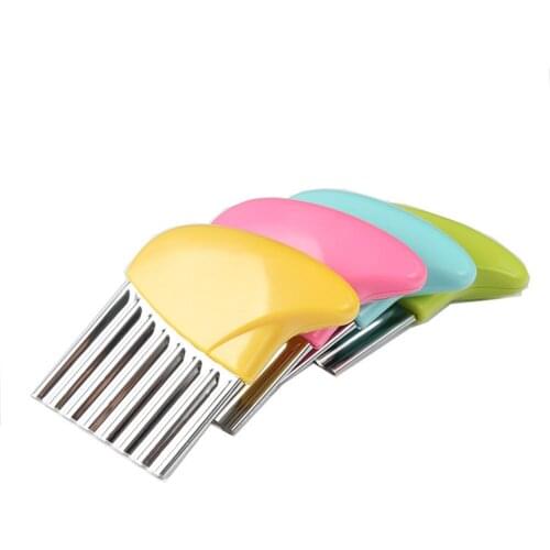 New Stainless Steel Vegetable Slicers Carrot Wavy Cutter Slicer Potato Chips Corrugated Knife Kitchen wrinkled french fries