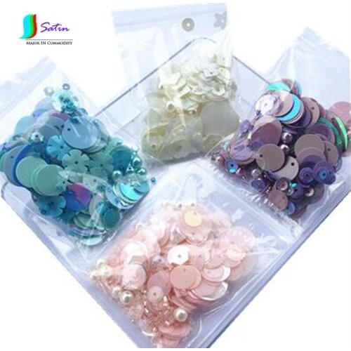 DIY Sequins Beads Hand-sewn Profiled Materials Package Hand-made Creative Jewelry Garment Dress Accessories Colorful A0037A