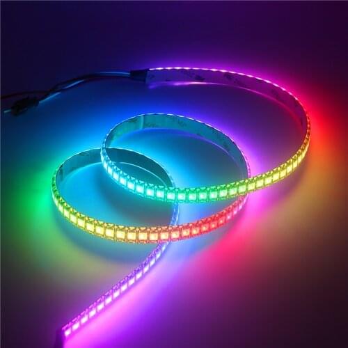 0.5m/1m/2m/3m/4m/5m WS2812B Pixel Led Strip Tape 30/60/144 leds/m RGB TV Light Individually Addressable Black/White WS2812 DC5V