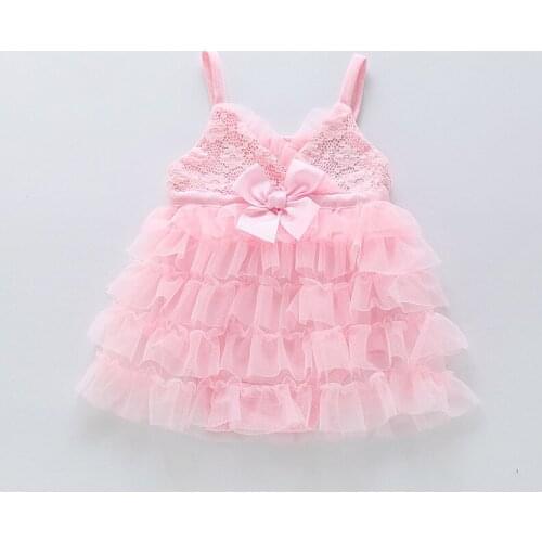 Newborn Baby Girls Birthday Dress First Christmas Party Cute Bow Layered Dress Infant Christening Toddler Girls Clothes 0-2y