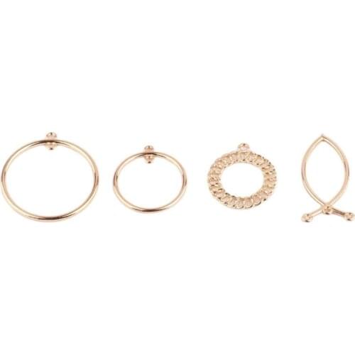 10pcs Metal Round Circle Pendants Charms Double Hole Necklace Earrings Making Findings DIY Jewelry Accessories for Women Girls