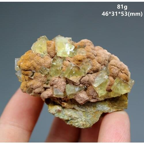 Rare! 100% Natural yellow fluorite Cluster mineral specimens Stones and crystals Healing crystal