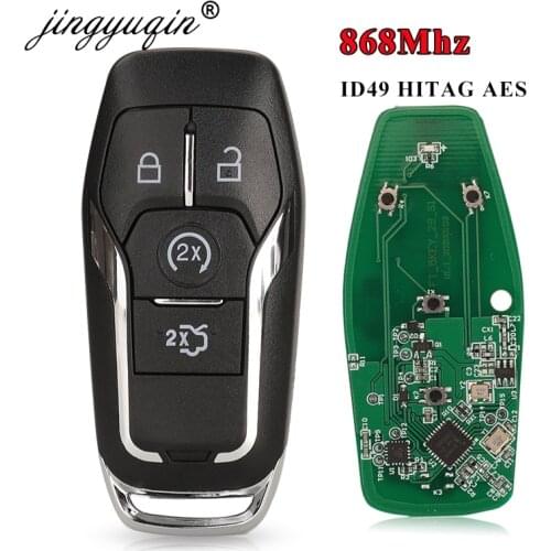 Jingyuqin 868Mhz ID49 Smart Keyless fob for LINCOLN MKC MKX MKZ 4 Button Remote Full Key Control
