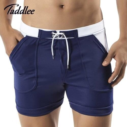 Taddlee Brand Man Mens Swimwear Swim Beach Board shorts swim trunks Swimsuits Bathing Suits Men Swimming Boxer Surf Wear Gay
