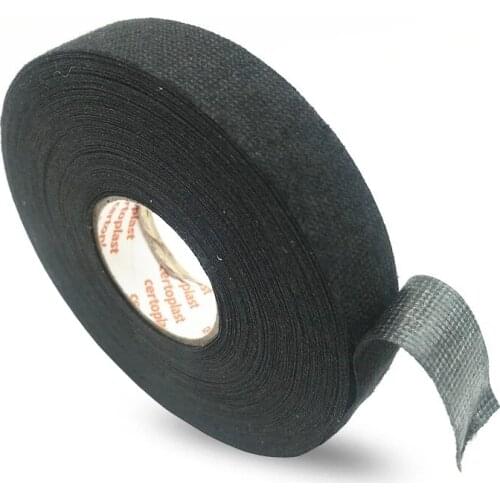 20 m x19 mm Heat-resistant Flame Retardant Fabric Tape Adhesive Cloth Tape For Car Cable Harness Wiring Loom Protection