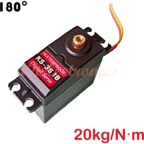 KS3518 Waterproof Metal Digital Servo High Torque Mechanical Arm Hand RC Metal Servo Motor for Robot Arm Car Boat