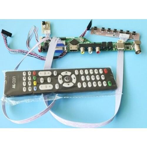 WLED LCD VGA+USB+AV 1366*768 universal display drive controller board DIY kit 60Hz monitor 40-Pin fit N140BGE/N140B6 LVDS