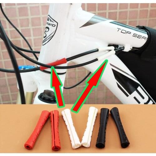 4Pcs Bicycle Cable Protector Brake Wire Shift Bike Frame Cable Protective Sleeve MTB Road Bike Gear Paint Protective Cover