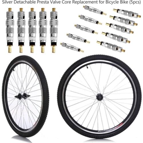 1-10pcs Copper Valve Cores Silver Detachable Presta Valve Core Replacement Air Pump Bicycle Valve MTB/Road Bike Accessories