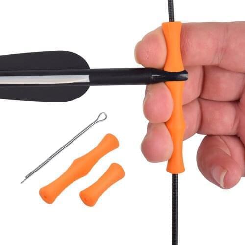 1X Bowstring Finger Saver Tab Guard Bowstring Protective Finger soft Silicon Release for Archery Hunting Durable Free shipping
