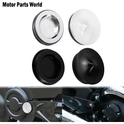 2XMotorcycle Swingarm Caps Cover Bolts Black/Chrome For Harley Night Rod Special VRSCDX XG750A VRSCAW V-Rod Muscle 2006-2017
