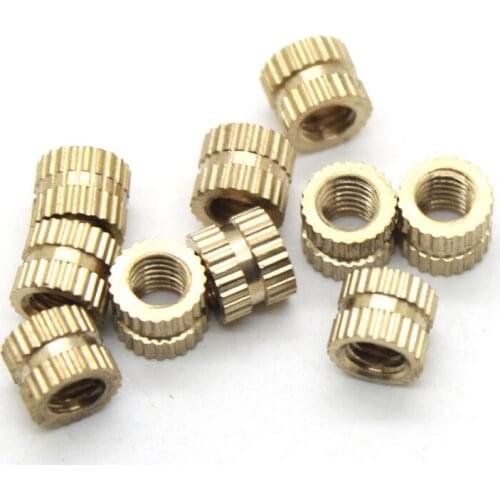 20PCS/lot M5*7*10 MM Copper inserts Injection nut embedded parts copper knurl nut CPC21