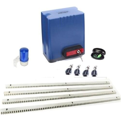 24VDC gate motor 800kg automatic sliding gate opener operator 5M Rail rack with optional parts blinker keypad photocell