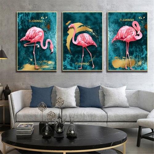 5d diy diamond painting Flamingo,3 pcs Diamond mosaic full square round embroidery resin drill birds New arrivals sale