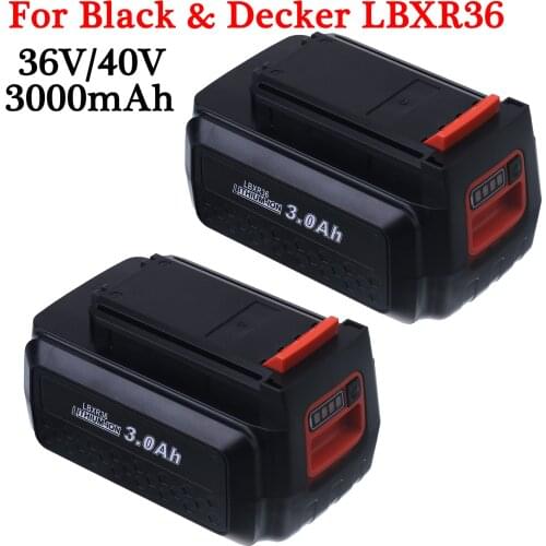 3.0Ah 36V/40V LBXR36 Rechargeable Battery For Black & Decker LBXR36 BXR36 LST136 LST420 LST220 LST300 MTC220 MST1024 Power Tool