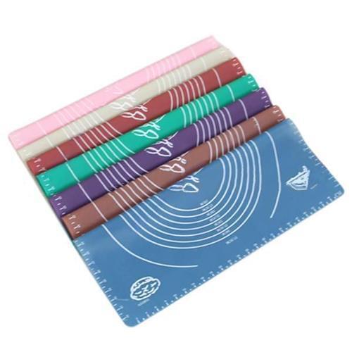 Non-Stick Silicone Pad Baking Sheet Cupcake Dessert Soap Rolling Kneading Mat Baking Mat with Scale Pastry Fondant Mat
