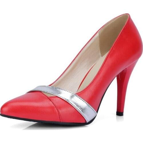 Big Size ladies high heels women shoes woman pumpsThe elegant and fine heels of pointed, shallow and high-heeled shoes