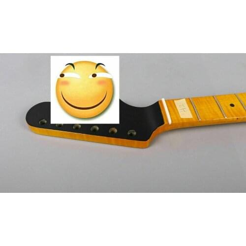 Yellow Paint Electric Guitar Neck 22 fret 25.5inch Maple+maple wood Unfinished #S rectangle inlay