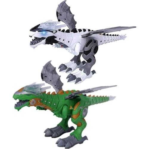 Electric Kids Walking Dinosaur T-Rex Figure Children Remote Control With Light Sounds Spray Fire Dragon Educational Toys Gift