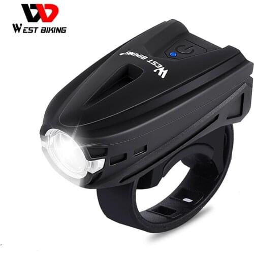 WEST BIKING Touch Key 250 Lumens Bike Light USB Charging Flashlight Cycling Front Light Road MTB Bicke Accessories Bicycle Light