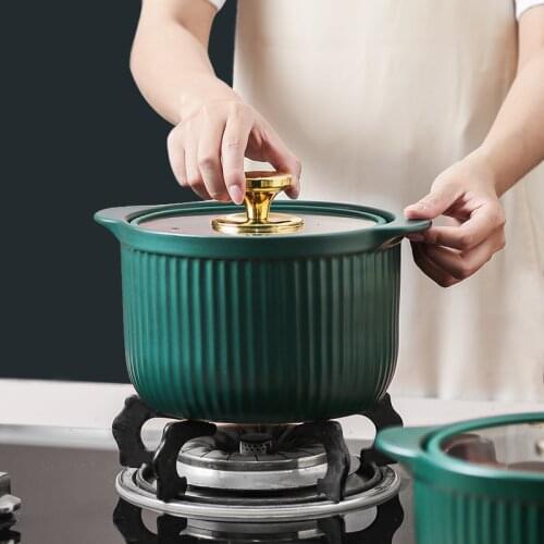 Cold and hot alternate non-cracking casserole stew soup pot high-profile heat storage fast ceramic soup uniform heating Nordic s