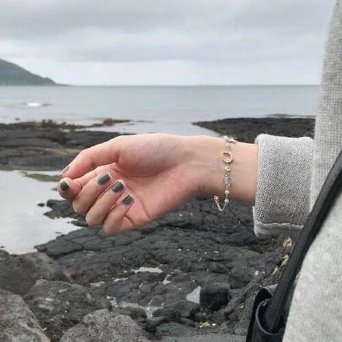 Korea Moon Pearl Bracelet Ulzzang Sweet Simple Jewelry Gift Chain Bohemian Beach Anklet Womens Sandals Anklet ins Women Jewelry