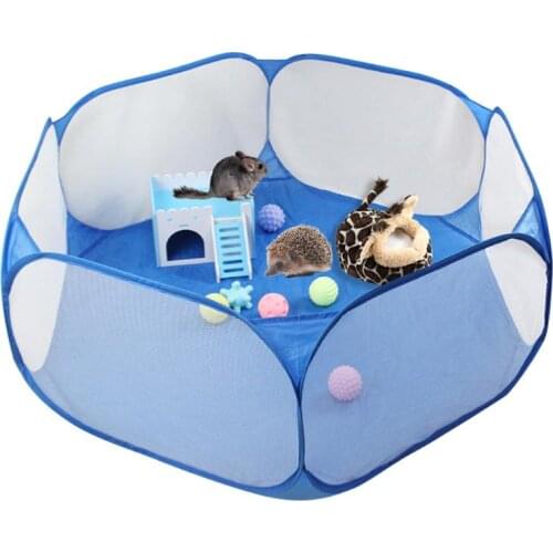 Pet Playpen Pop Open Indoor Outdoor Small Animal Cage Game Playground Fence for Hamster Or Children Play Tent Pool Game House