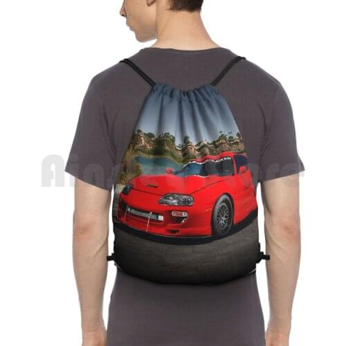 Mk4 Backpack Drawstring Bags Gym Bag Waterproof Automotive Cars Sports Car Stance Exotic Fast Super Car Wheels Speed Car