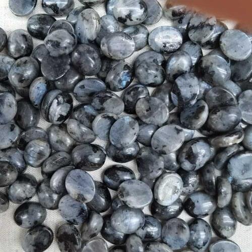 Fashion 8x10mm Oval CABOCHON natural labradorite stone beads good quality for jewelry making wholesale 50pcs/lot free shipping