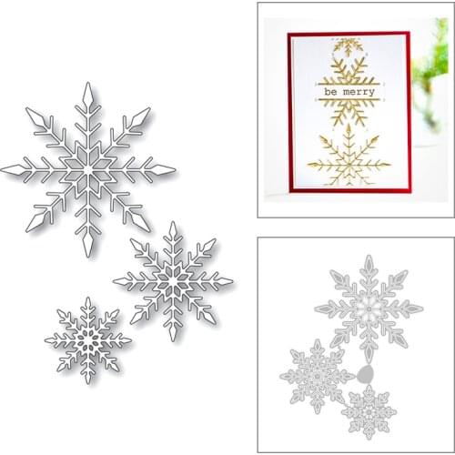 2020 New Christmas Snowflake Embossing Metal Cutting Dies For Decoration Album Greeting Card Paper Scrapbooking Making No Stamps
