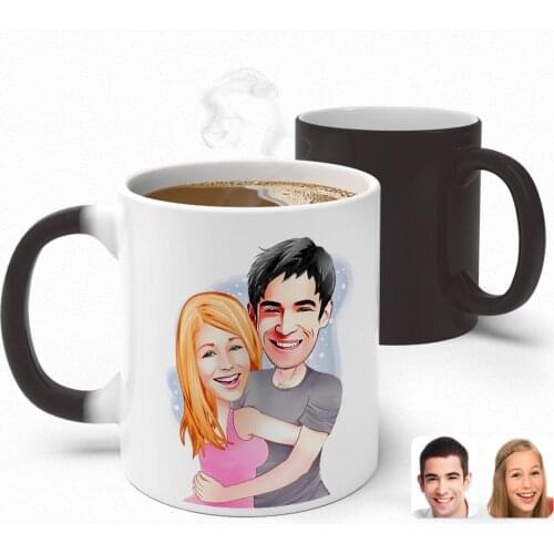 Personalized Valentine Caricature Of Magic Mug Bardak-86