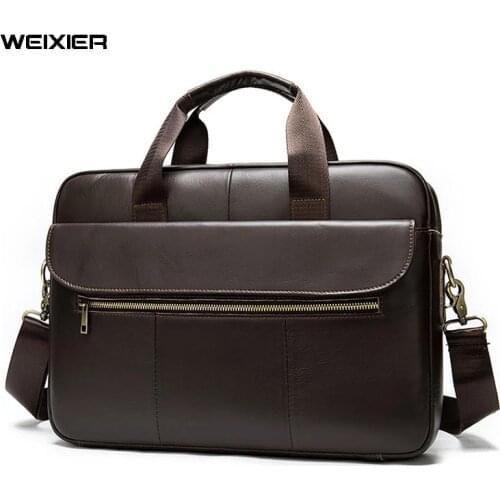 Casual Mens Bag Shoulder Bags Men Genuine Leather briefcase messenger bag Handbags mens briefcases office business tote bag