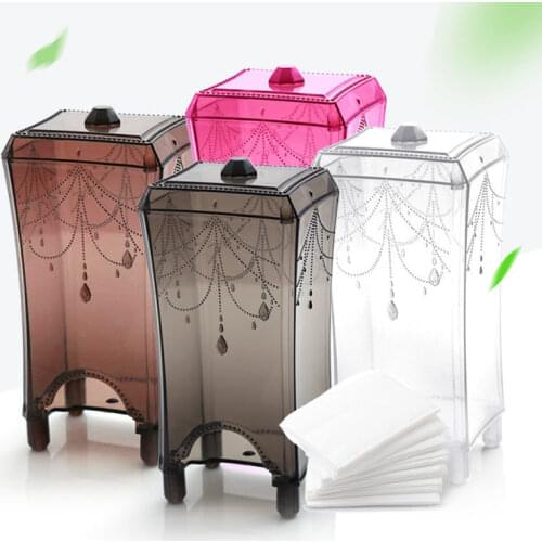 Transparent Cotton Ball Makeup Storage Box Make Up Cotton Ball Organizer For Cosmetics Portable Container
