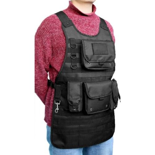 Work Apron For Men Women Heavy Duty Canvas Molle Apron With Tool Pockets Adjustable Straps Design