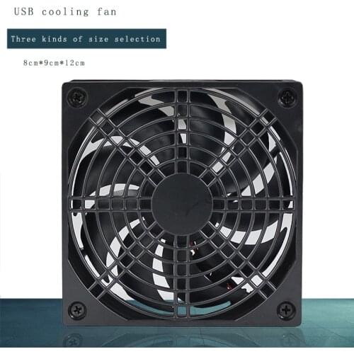 New Routing radiator 8/9/12cm USB 5Vquiet Large air volume computer peripherals TV set-top box cooler broadband cat cooling fans