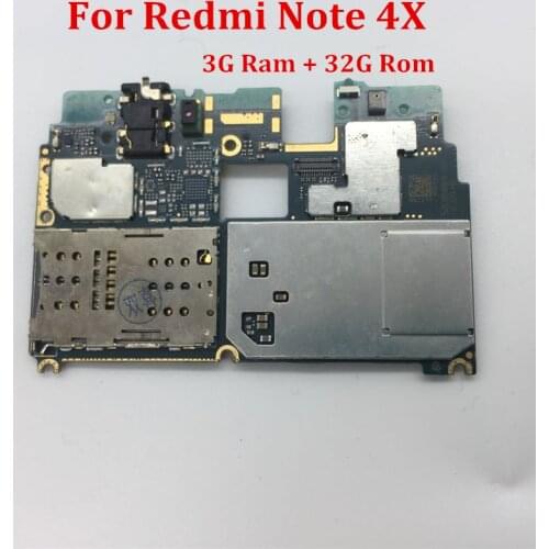Unlock redmi note 4X note 4 Global Version Snapdragon 625 MainBoard MotherBoard Fee Flex Cable 32GB