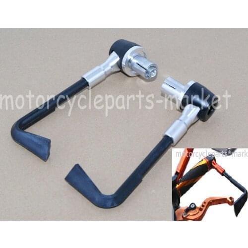 Silver 7/8" 22MM CNC Aluminum Motorcycle hand Protect Guard System Brake Clutch Levers Protector Falling Protection Universal