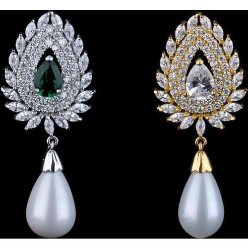 Free Shipping 100% Genuine 2015 fashion AAA sterling silver pearl earrings GLE2350