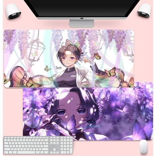 Shinobu Kocho Demon Customized laptop Gaming Mousemat XL Large Gamer Soft Keyboard PC Desk Mat Takuo Anti-Slip Comfort Pad