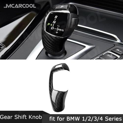 Carbon Fiber Gear Shift Knob Handle Sleeve Cover RHD style for BMW 1/2/3/4 Series F20 F30 F32 F33 F36 X3 X5 2012-2017