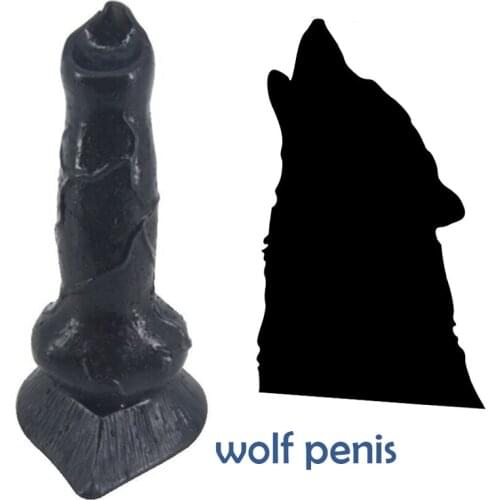 High quality 18.5cm Dog Wolf long big penis large dildo woman masturbation soft anal plug vaginal Massage anal dildo Adult toys