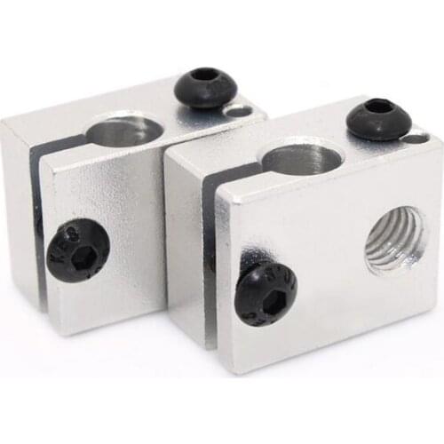 1Pcs Reprap E3DV6 Aluminum Heater Block All-Metal E3D V6 Extruder For HotEnd 20*16*12mm
