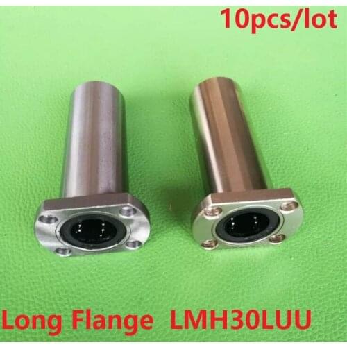 10pcs/lot LMH30LUU 30mm 30*45*123mm long Oval Flange linear bearings linear bushings 3D printer parts 30x45x123mm