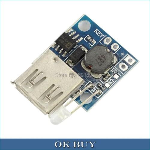 10Pcs/Lot DC-DC 2.6V-5.5V To 5V 1.2MHz Non-Isolated Boost Module Of Mini 3A Movable Power Supply Panel With Battery Indicator
