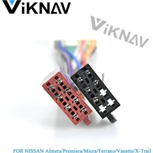 12-018 Car ISO Radio Plug Wiring Harness for -Nissan Almera Premiera Micra Terrano Vanette X-Trail Wire Adapter