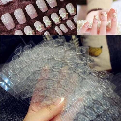 24Pcs Double Sided Adhesive Glue Tapes Nail Art Stickers Manicure Decoration Decals