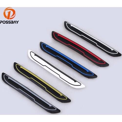 POSSBAY 4Pcs Car Door Edge Guard Strip Scratch Protector Anti-collision Sticker Door Anti Rub Strips Universal for BMW Ford Audi